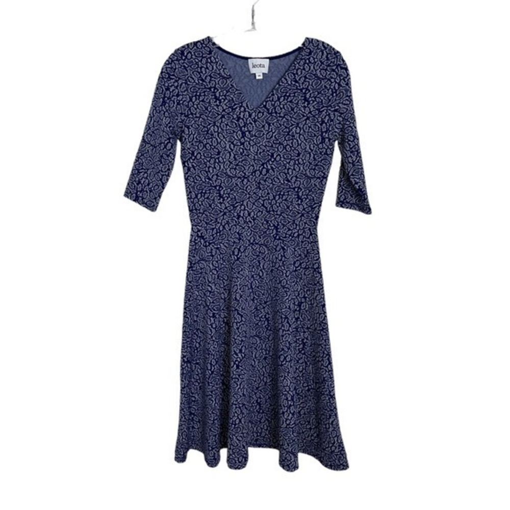 Leota‎ Jacquard Printed Fit and Flare Dress size extra small